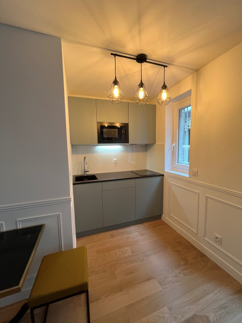 Création d'une mini cuisine ouverte à Paris 18e