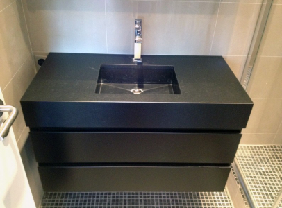 Meuble vasque noir
