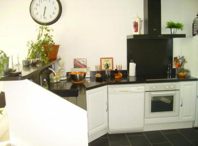 cuisine noire et blanche