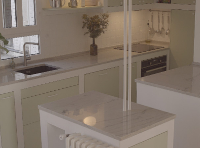 Plan de travail en Granite White Macaubas 3 cm sur mesure