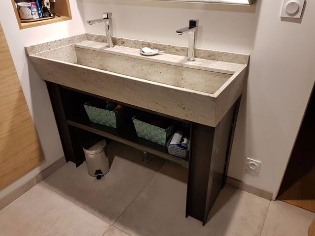 Lavabo en granit sur mesure