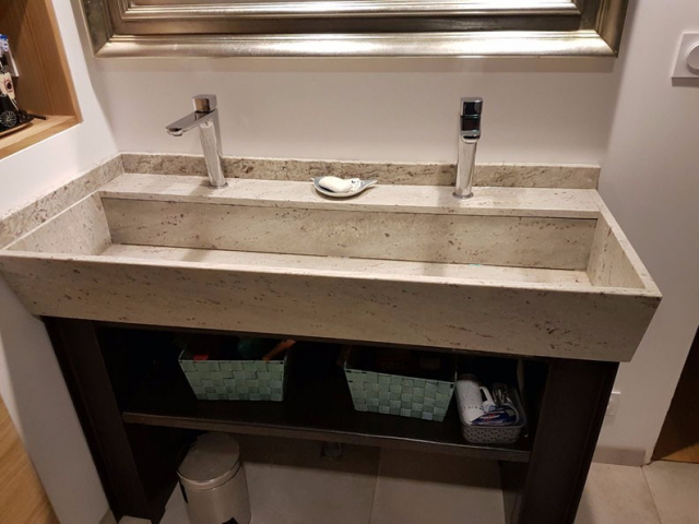 Lavabo en granit sur mesure